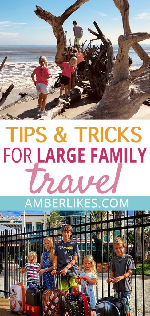 Travel with a large family can be overwhelming but it's always worth the effort! Read all the tips from Orlando Travel Blogger, Amber Likes as a mom of 5 for making memories while traveling!