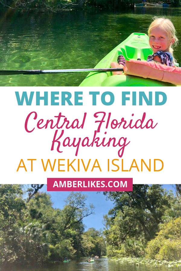 Traveling to Central Florida? Looking for where to kayak in Florida? Orlando travel blogger, Amber Likes shares Central Florida Kayaking at Wekiva Island!