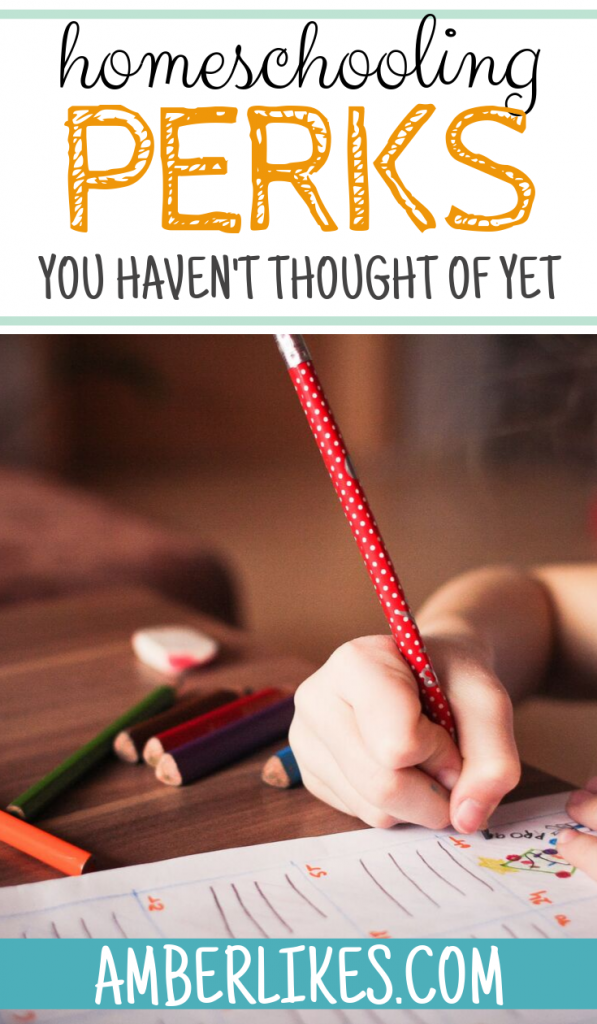 Thinking of homeschooling? Check out the BEST homeschooling perks you may not have thought of yet from veteran homeschooling mom, Amber Likes!