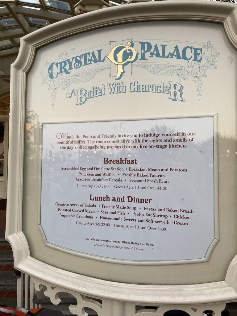 crystal palace menu