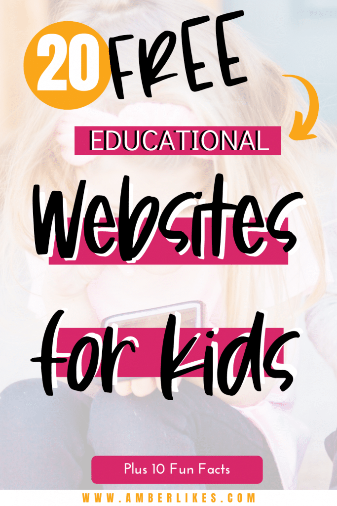 20 FREE educational websites for kids who are learning at home. Save this list for use over and over again in the future! #education #homeschooling