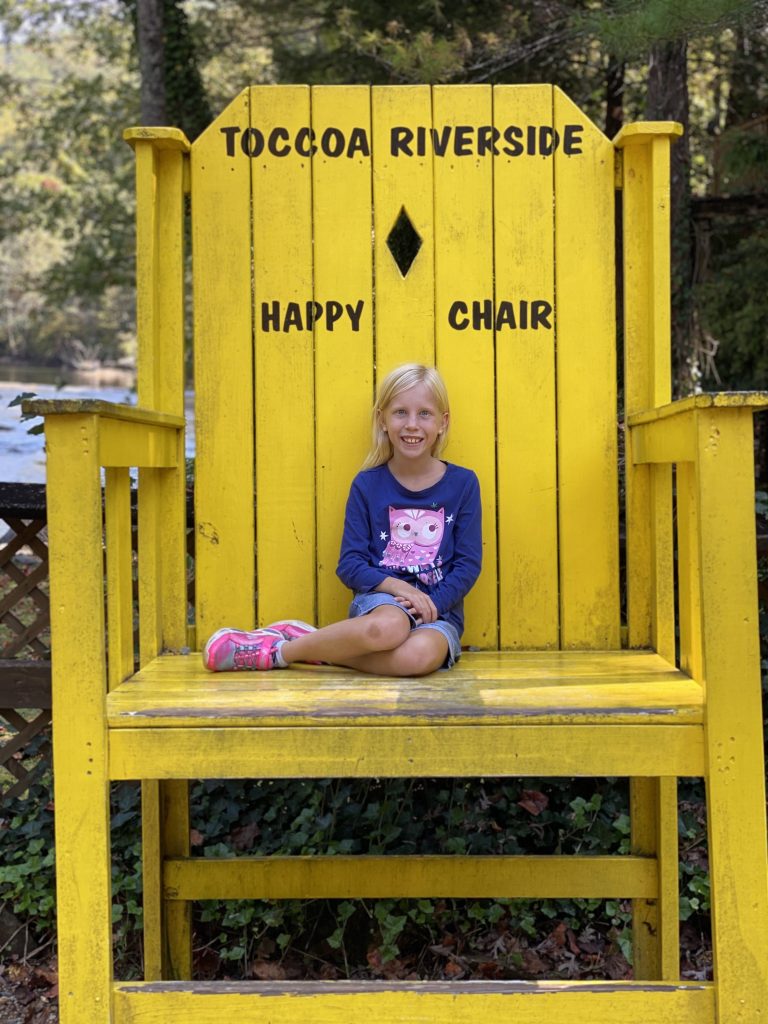 Toccoa Riverside Restaurant happy chair