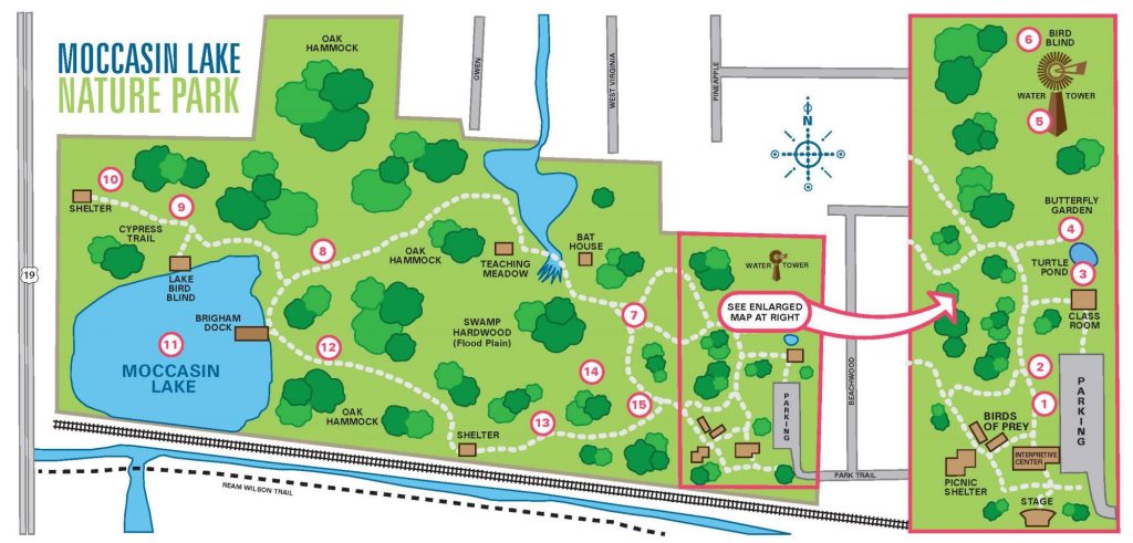 Moccasin Lake Nature Park map