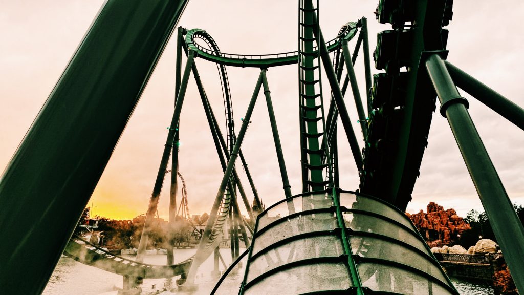 the Incredible Hulk rollercoaster