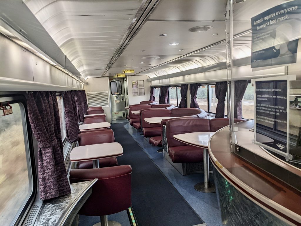 Amtrak auto train dining area