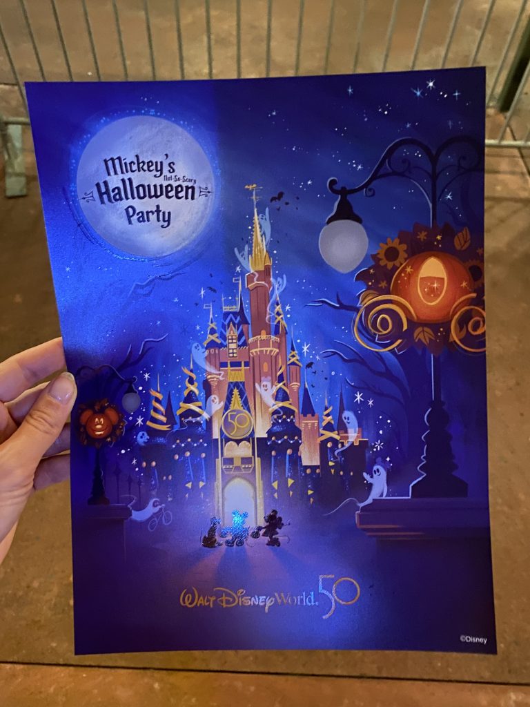 Halloween at Disney World commemorative print